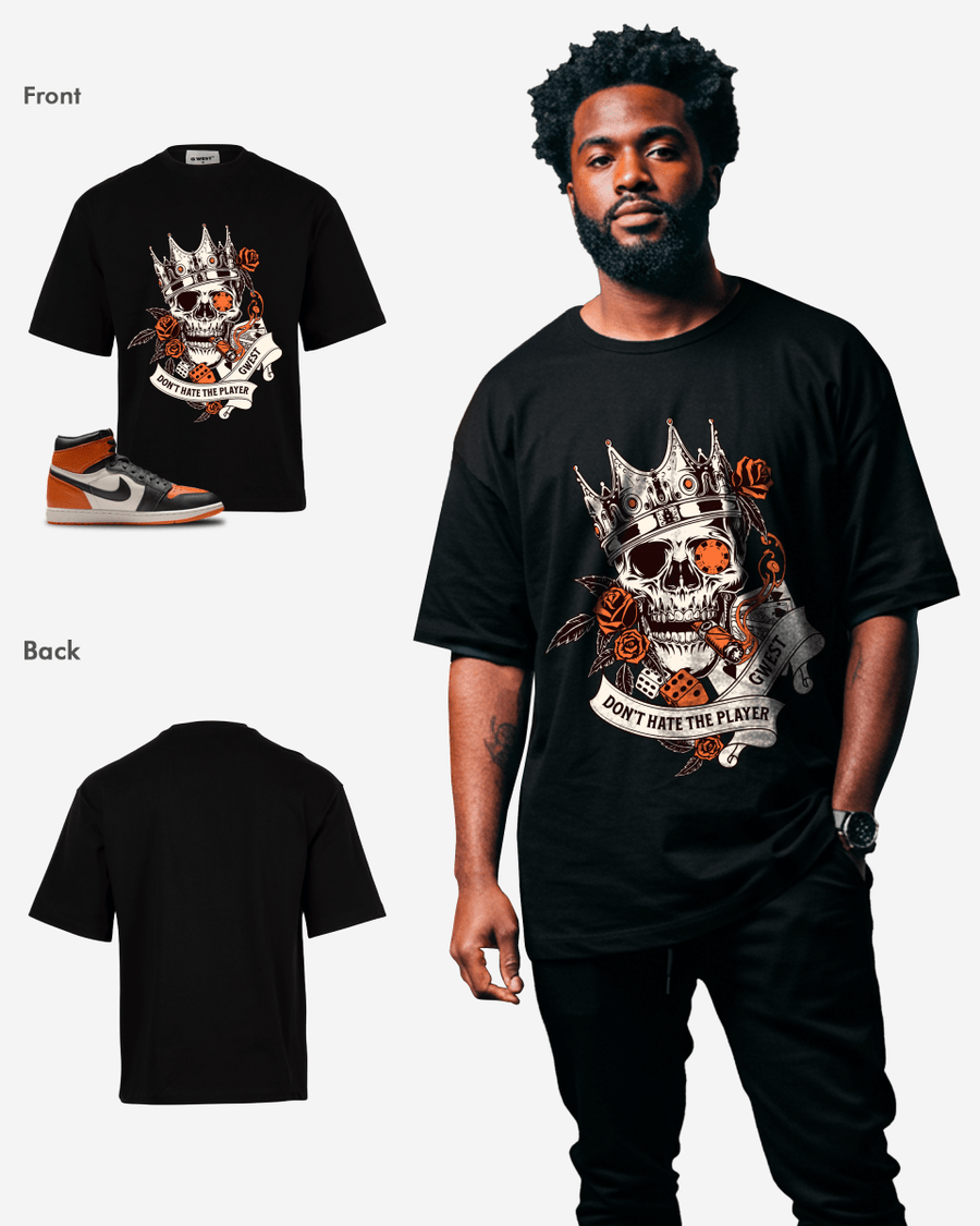 G West Don't Hate Player Oversized Men's T-Shirt — view 3